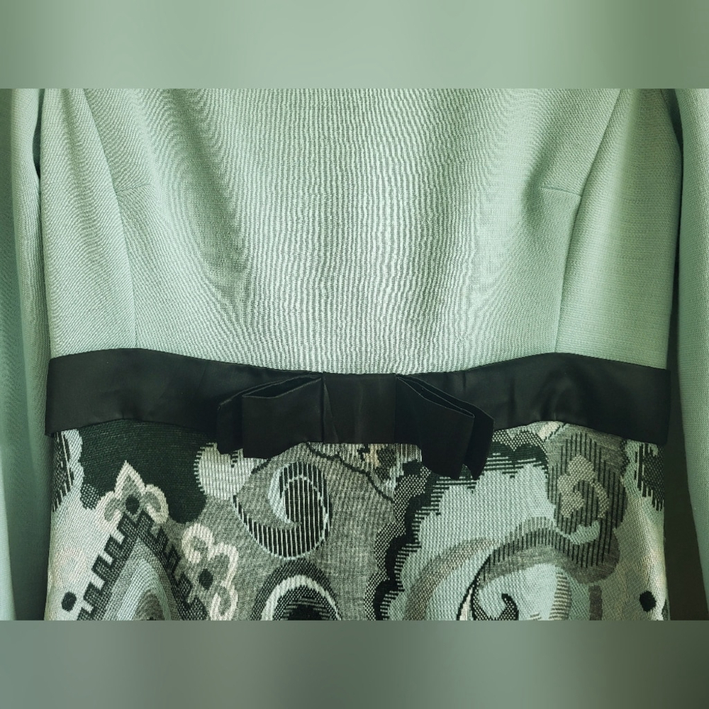 Vintage R&K Knits 1960s Mod Feather Cuff Dress - Picture 7 of 10